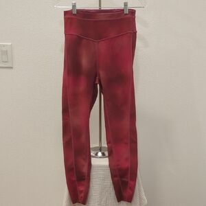 Free People Pink Leggings with High Waist and Tapered Fit